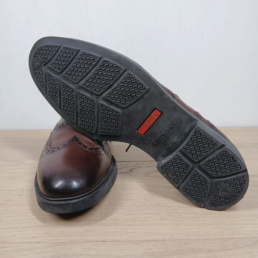 Pikolinos Oxford Shoes Mens 12 Leather Lace Up Brown Comfort Academia Business